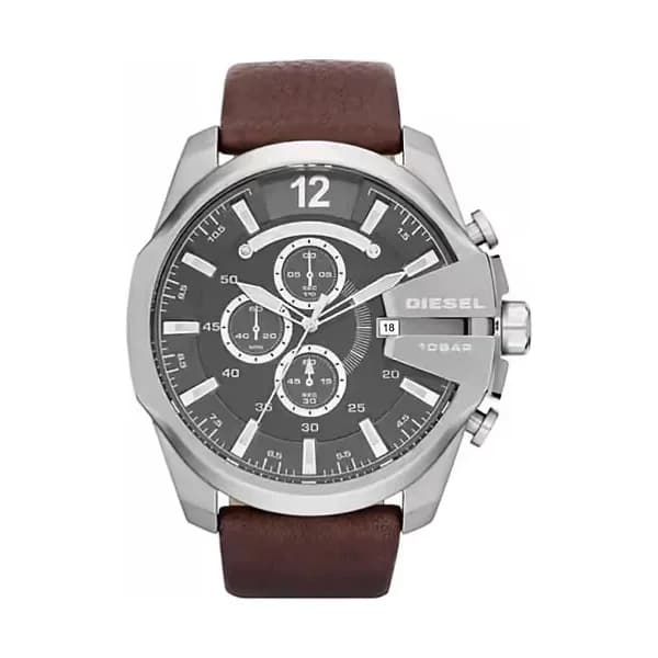 Diesel Montre Homme DIESEL en Cuir Marron Etanche