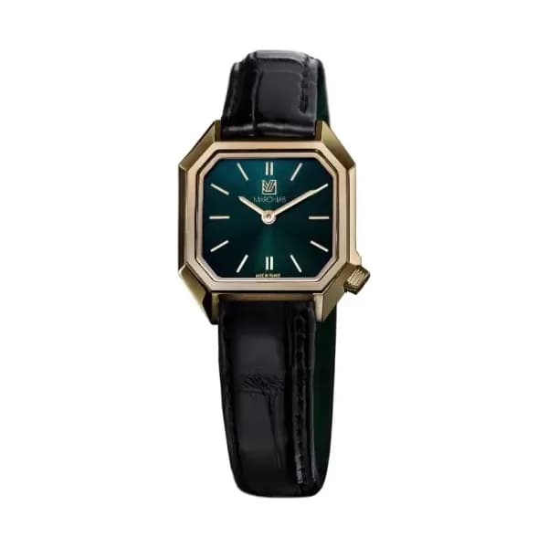 March LA.B Lady Mansart Electrique - Emerald - Alligator Noir