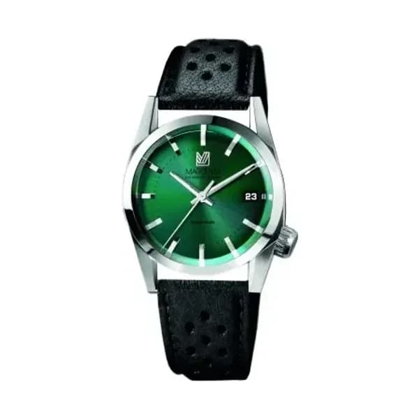 March LA.B Montre MARCH LA.B AM69 Electrique Cadran Forest Bracelet Buffle Noir