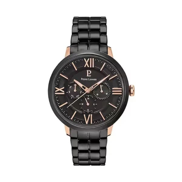 Pierre Lannier Montre Homme PIERRE LANNIER BEAUCOUR en Acier Noir Etanche