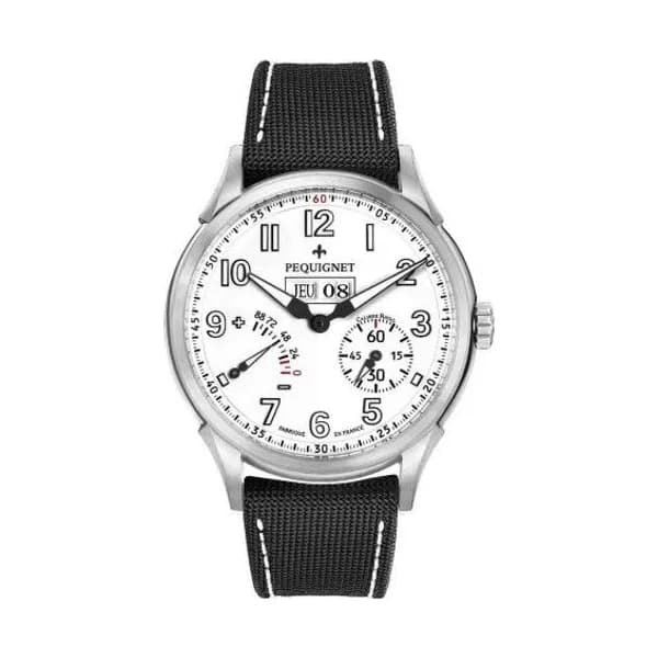 Pequignet Montre Pequignet Royale Titane Automatique Cadran Blanc - 9032713-Cordura