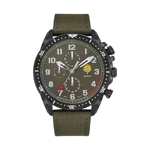 Patrouille de France Montre Patrouille de France Collection Athos 4 en Nylon Kaki
