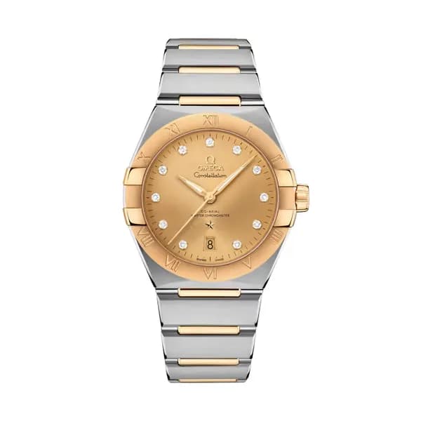 Omega Constellation 39 mm, acier - or jaune sur acier - or jaune