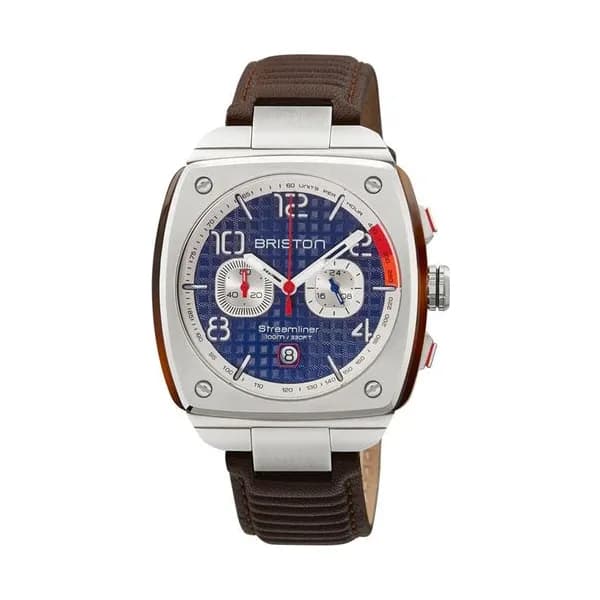 Briston Montre Briston Collection Streamliner Urban en Cuir Marron