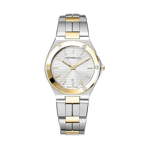 Michel Herbelin Montre Herbelin Cap Camarat Quartz Bicolore Femme Quartz Plongée - 14545BT11N