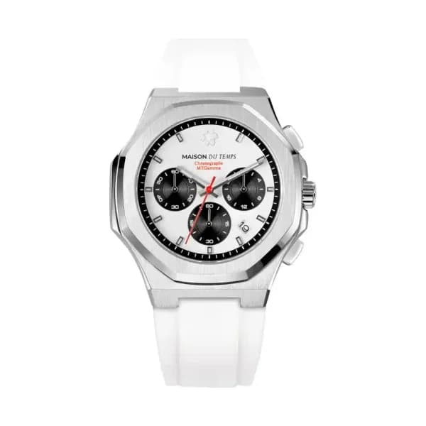 Maison du Temps Montre MTGamma Chronographe Blanc Silicone Blanc