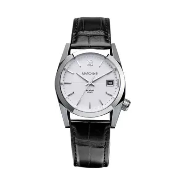 March LA.B Montre March LA.B AM69 Automatique Cadran White Alligator Noir