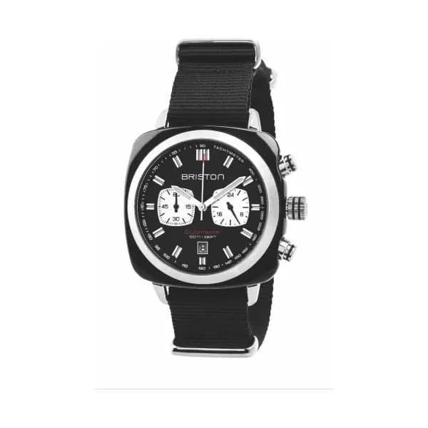 Briston Montre Briston Clubmaster Sport Acétate Bracelet Nato Noir