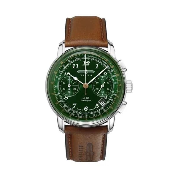 Zeppelin Montre Zeppelin Collection Los Angeles en Cuir Marron