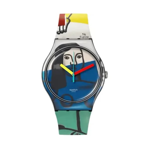 Swatch Montre Leger's Two Women Holding Flowers Swatch x Tate Gallery SUOZ363