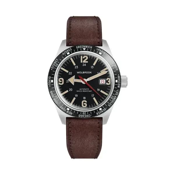 Wolbrook Montre Skindiver WT Automatic Bezel Noir & Lum Vintage 22-SWA-023