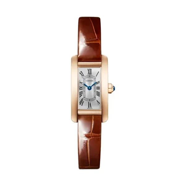 Cartier Montre quartz Mixte Tank americaine Argenté