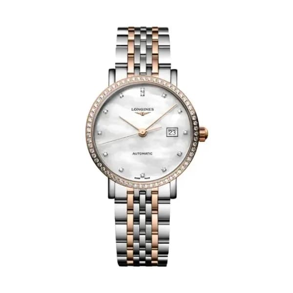 Longines Montre Longines elegant collection 29 mm Automatique Cadran Nacre blanche Bracelet acier