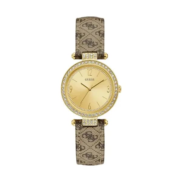 Guess Montre Analogique Femme Guess Cuir Marron W1230L2