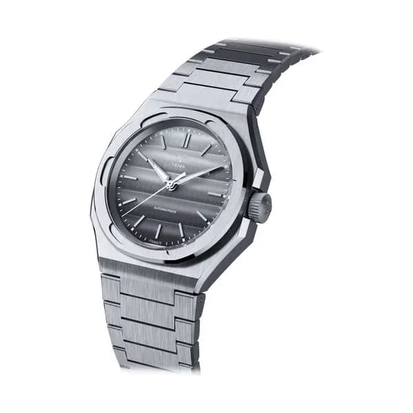 Yema Montre Yema Wristmaster Traveller automatique cadran gris bracelet acier 39 mm