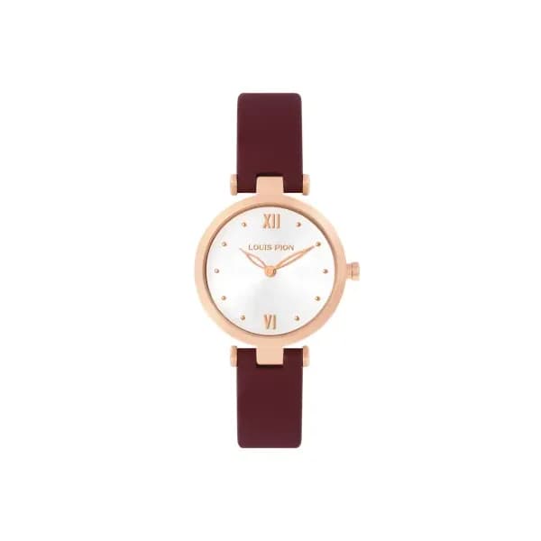 Louis Pion Montre quartz Femme Flore Blanc