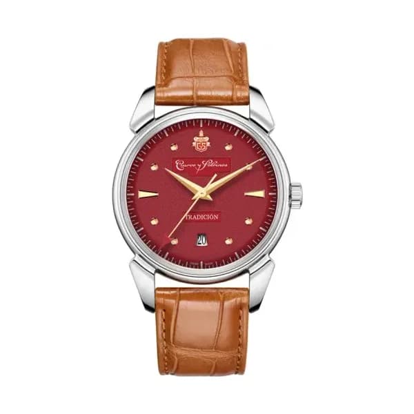 Cuervo y Sobrinos Montre Historiador Tradición Burgundy 3195.1TBY