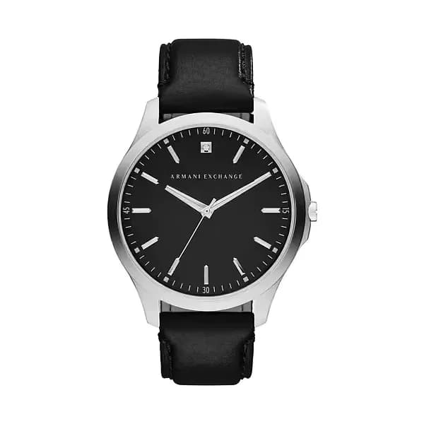 Armani Exchange Montre Homme ARMANI EXCHANGE en Cuir Noir Etanche