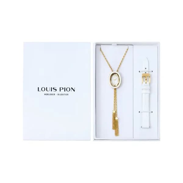 Louis Pion Coffret Montre quartz Femme Agathe Blanc