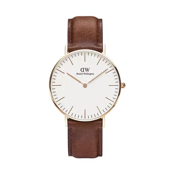 Daniel Wellington Montre Analogique Homme Daniel Wellington Cuir Marron DW.DW00100035