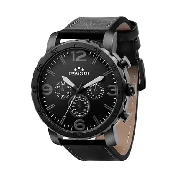 Chronostar Montre Homme CHRONOSTAR TOBEDEFINE en Cuir Noir