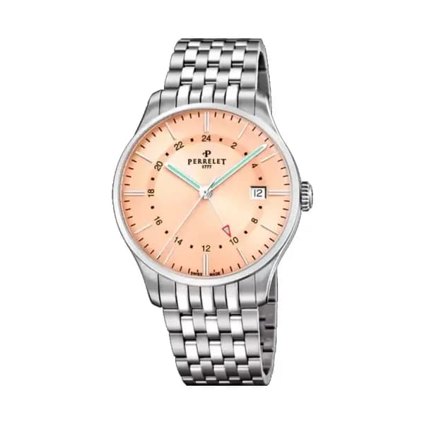 Perrelet Montre Weekend GMT Saumon