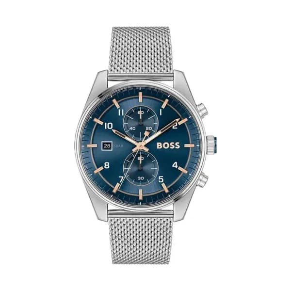 Hugo Boss Montre Boss Skytraveller Bleu