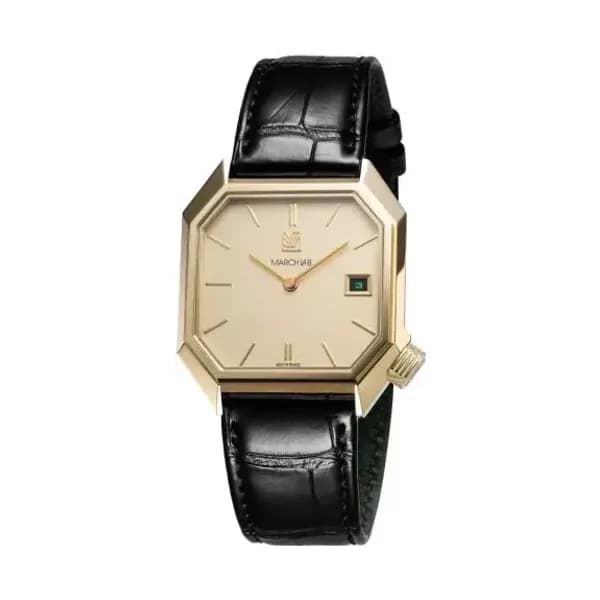 March LA.B Montre March LA.B Mansart Automatique Cadran Golden Hour Alligator Noir