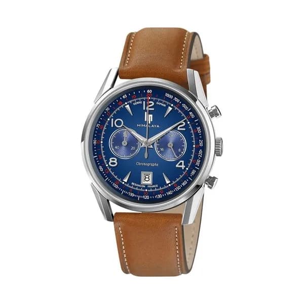 Lip Montre Lip Himalaya - Homme - cadran Bleu- 40 mm - Acier inoxydable - 671597
