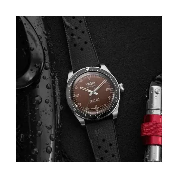 Vulcain Vulcain Skindiver Nautique Marron 38 Mm