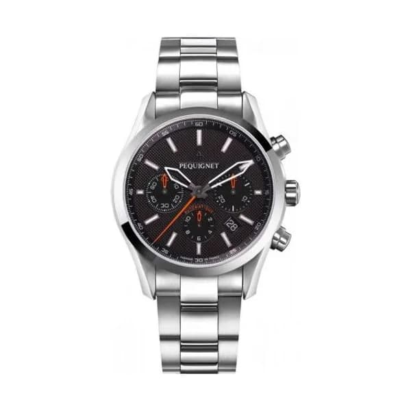 Pequignet E. Montre Pequignet Elegance Chronographe - 42 mm Homme -4810543S-A