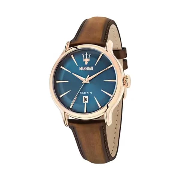 Maserati Montre Analogique Homme Maserati Cuir Marron R8851118001 - Cleor
