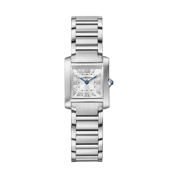 Cartier Montre quartz Mixte Tank francaise Argenté