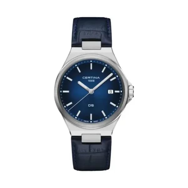 Certina Montre Certina DS-7 Quartz Cadran Bleu Bracelet Cuir