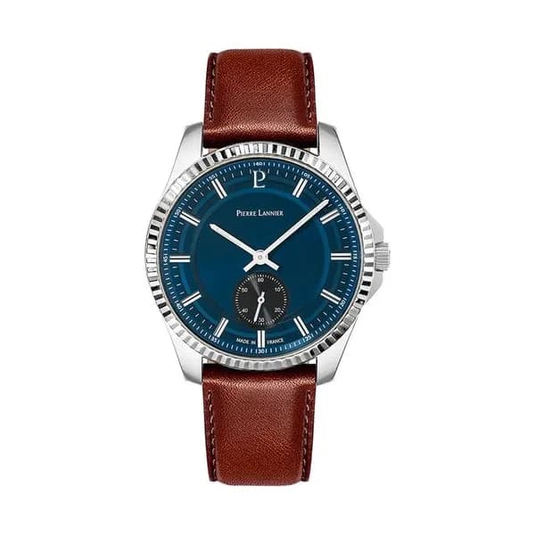 Pierre Lannier Montre Pierre Lannier Collection Metropolitain en Cuir Marron