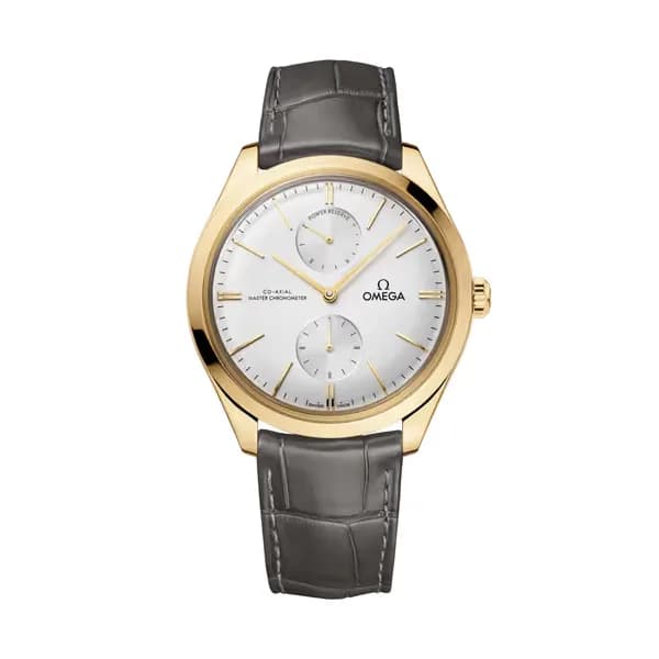 Omega De Ville 40 mm, or jaune sur bracelet en cuir