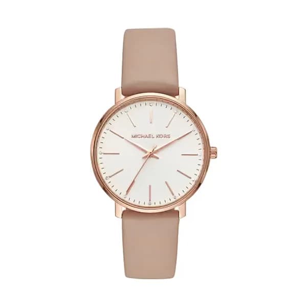 Michael Kors Montre Femme MICHAEL KORS en Cuir Beige Etanche