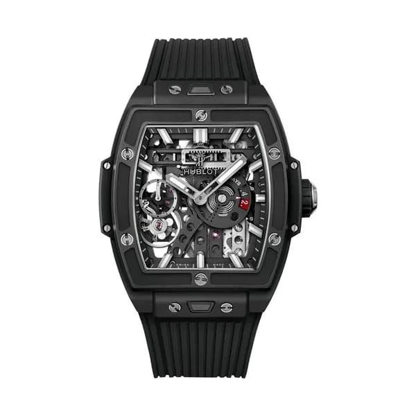 Hublot Montre Hublot Spirit of Big Bang Meca-10 Black Magic bracelet caoutchouc noir 45 mm