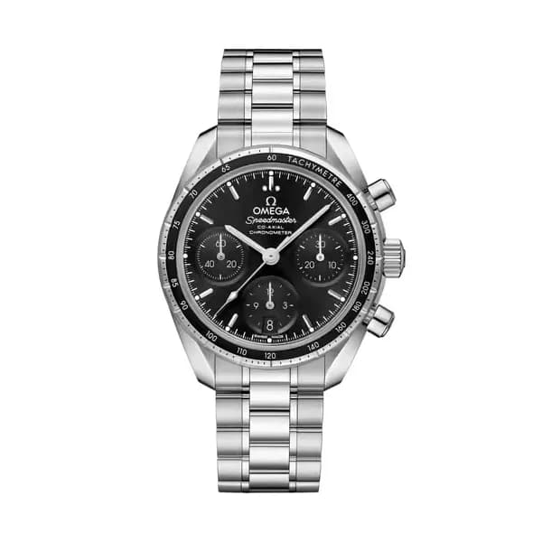 Omega Speedmaster 38 mm, acier sur acier