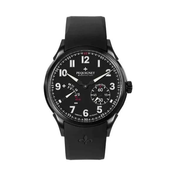 Pequignet Montre Pequignet Royale Titane Automatique Cadran Noir - 9033843-Silicone