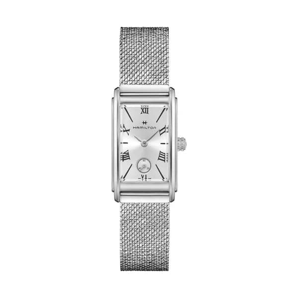 Hamilton Montre Hamilton American Classic Ardmore quartz cadran argenté bracelet acier maille milanaise 18,7 x 27 mm