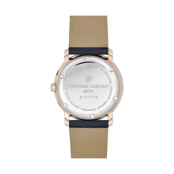 Frédérique Constant Montre Frédérique Constant Classics Business Timer Quartz Cadran Bleu nuit Bracelet Cuir - FC-270N4P4