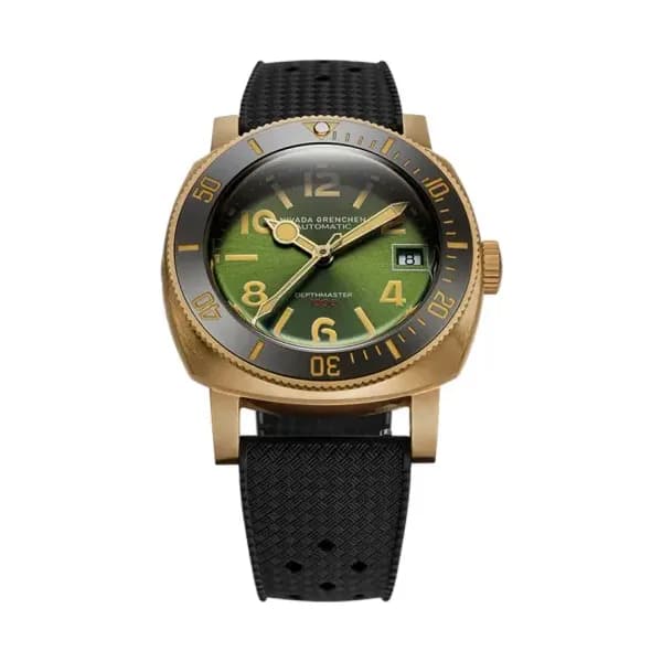 Nivada Grenchen Montre Depthmaster Bronze Green Automatic Date 14132A01