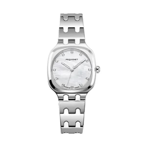 Pequignet Montre Concorde Nacre Index 12 Diamants Véritables 30mm 9042503