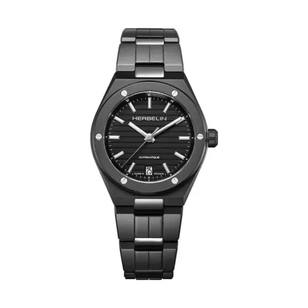 Michel Herbelin Montre Cap Camarat Auto Céramique Noir Mat 1545BCRN14M