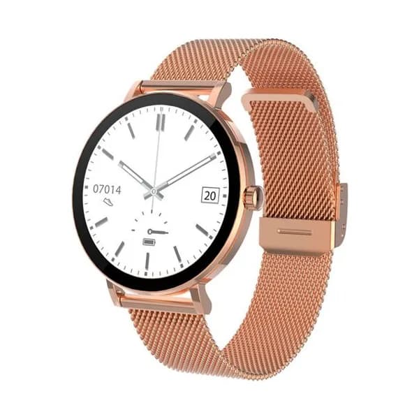 Smarty Montre Connectée Smarty Collection Super Slim Amoled en Acier et PVD Doré Rose
