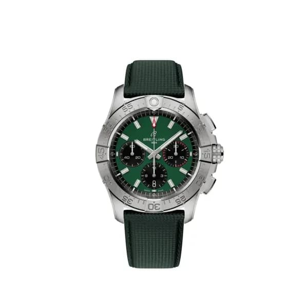 Breitling Montre Breitling Avenger B01 Chronograph 42 Cadran Vert Bracelet Vert