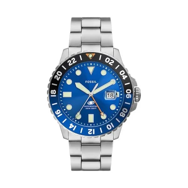 Fossil Montre Fossil Collection Fossil Blue en Acier Argenté