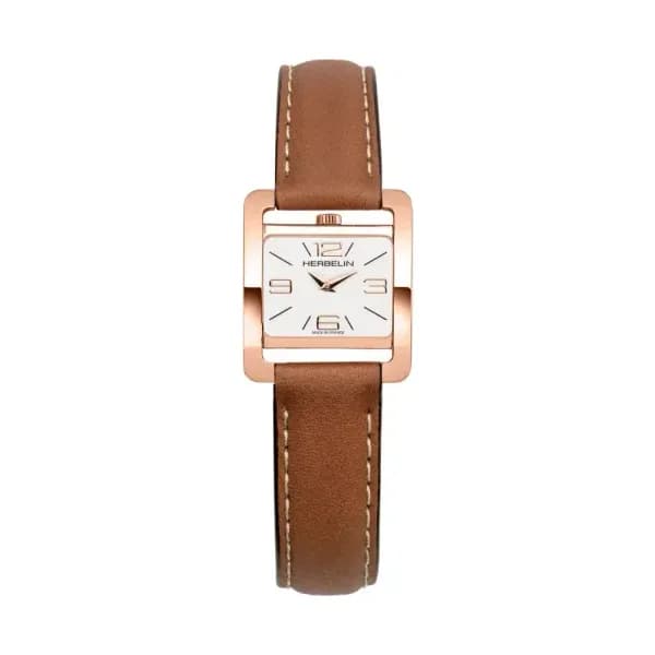 Michel Herbelin Montre Herbelin en Cuir Marron