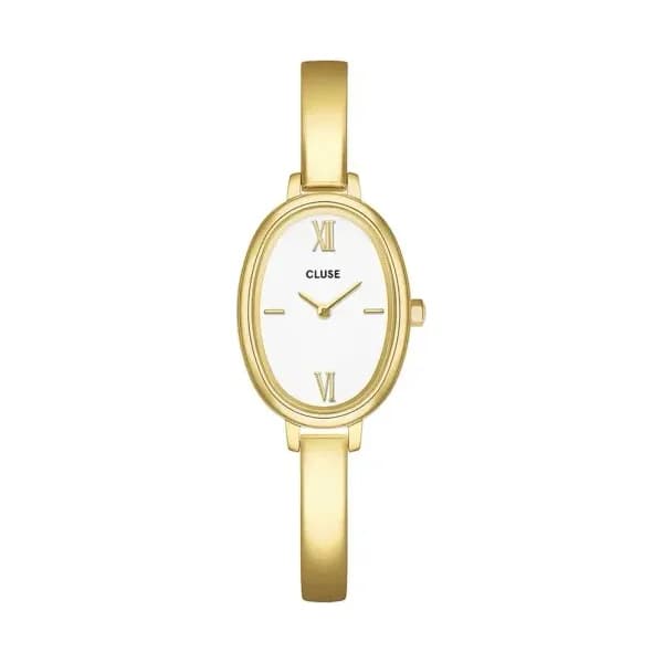 Cluse L'Ovale Watch Steel, White, Gold Colour